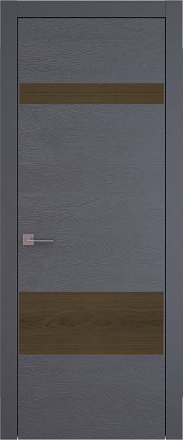 Межкомнатная дверь Tivoli К-4, цвет - Графитово-серая эмаль по шпону (RAL 7024), Без стекла (ДГ)