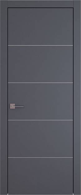 Межкомнатная дверь Tivoli Д-3, цвет - Графитово-серая эмаль (RAL 7024), Без стекла (ДГ)