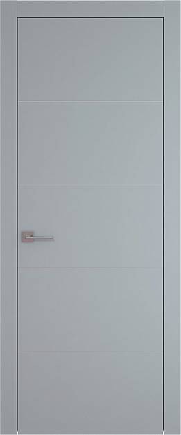 Межкомнатная дверь Tivoli Д-3, цвет - Серебристо-серая эмаль (RAL 7045), Без стекла (ДГ)