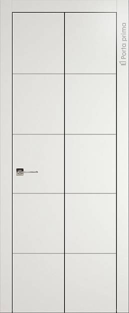 Межкомнатная дверь Tivoli Д-2 Книжка, цвет - Бежевая эмаль (RAL 9010), Без стекла (ДГ)