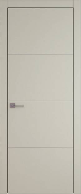Межкомнатная дверь Tivoli Г-3, цвет - Серо-оливковая эмаль (RAL 7032), Без стекла (ДГ)