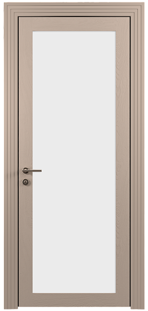 Межкомнатная дверь Tivoli З-1, цвет - Бежевое Ядро Миндаля эмаль по шпону (RAL 070-85-05), Со стеклом (ДО)