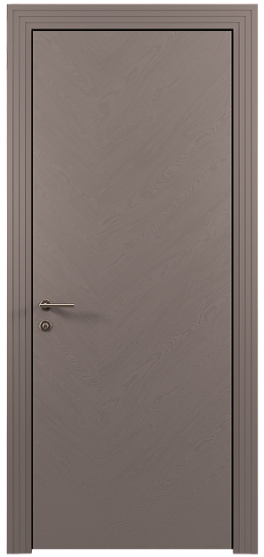 Межкомнатная дверь Tivoli Л-1, цвет - Серая стяжка эмаль по шпону (RAL 060-60-05), Без стекла (ДГ)