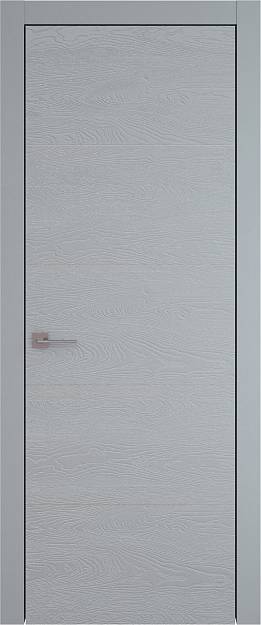 Межкомнатная дверь Tivoli Д-2, цвет - Серебристо-серая эмаль по шпону (RAL 7045), Без стекла (ДГ)