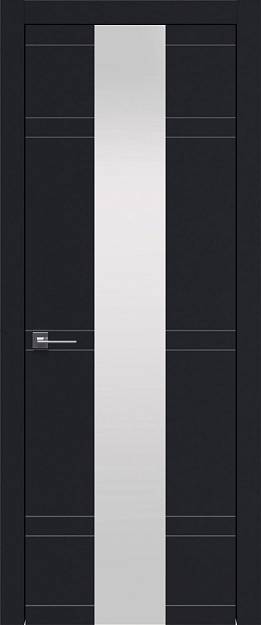 Межкомнатная дверь Tivoli Ж-4, цвет - Черная эмаль (RAL 9004), Со стеклом (ДО)