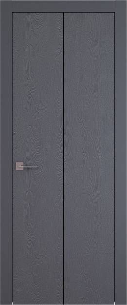 Межкомнатная дверь Tivoli А-1 Книжка, цвет - Графитово-серая эмаль по шпону (RAL 7024), Без стекла (ДГ)