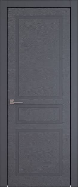 Межкомнатная дверь Tivoli Е-5, цвет - Графитово-серая эмаль по шпону (RAL 7024), Без стекла (ДГ)