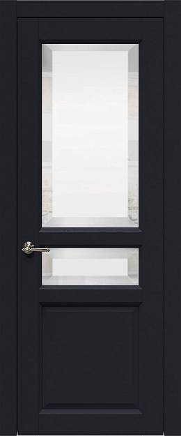 Межкомнатная дверь Imperia-R, цвет - Черная эмаль (RAL 9004), Со стеклом (ДО)