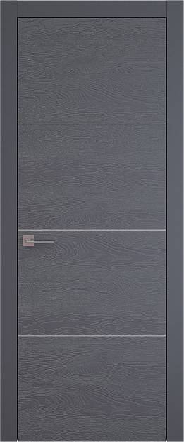 Межкомнатная дверь Tivoli Г-3, цвет - Графитово-серая эмаль по шпону (RAL 7024), Без стекла (ДГ)