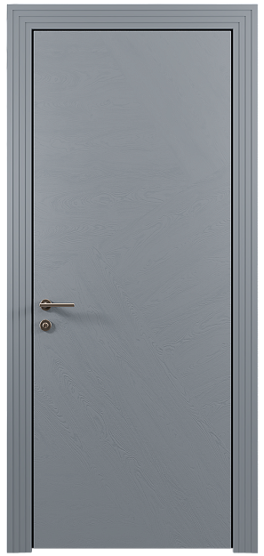 Межкомнатная дверь Tivoli М-1, цвет - Серебристо-серая эмаль по шпону (RAL 7045), Без стекла (ДГ)
