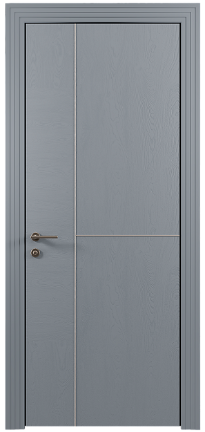 Межкомнатная дверь Tivoli Г-1, цвет - Серебристо-серая эмаль по шпону (RAL 7045), Без стекла (ДГ)