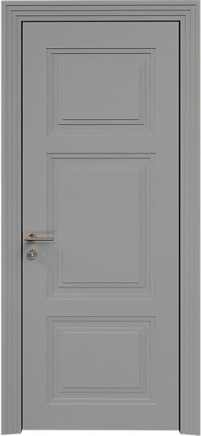 Межкомнатная дверь Siena Neo Classic Scalino, цвет - Серебристо-серая эмаль по шпону (RAL 7045), Без стекла (ДГ)