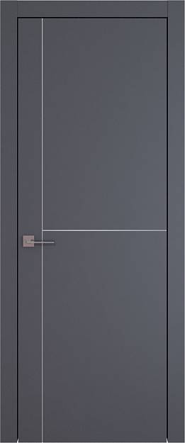 Межкомнатная дверь Tivoli Е-3, цвет - Графитово-серая эмаль (RAL 7024), Без стекла (ДГ)