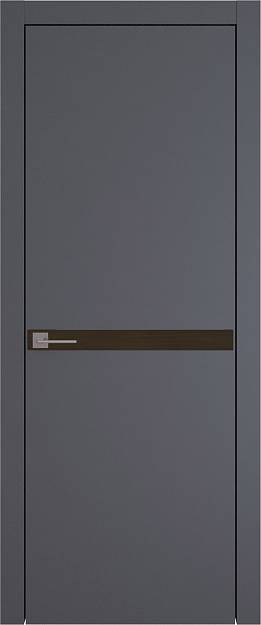 Межкомнатная дверь Tivoli Б-4, цвет - Графитово-серая эмаль (RAL 7024), Без стекла (ДГ)