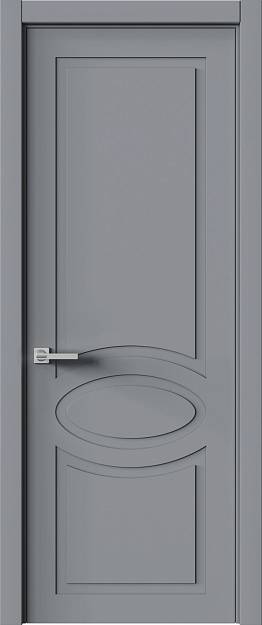 Межкомнатная дверь Tivoli Н-5, цвет - Серебристо-серая эмаль (RAL 7045), Без стекла (ДГ)