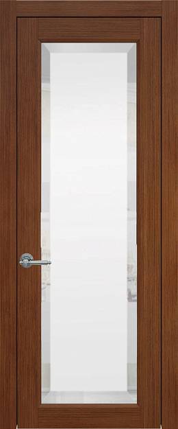 Межкомнатная дверь Domenica, цвет - Темный орех, Со стеклом (ДО)