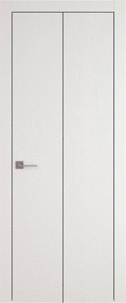 Межкомнатная дверь Tivoli А-1 Книжка, цвет - Бежевая эмаль по шпону (RAL 9010), Без стекла (ДГ)