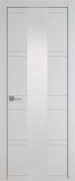Межкомнатная дверь Tivoli Ж-2, цвет - Серая эмаль (RAL 7047), Со стеклом (ДО)