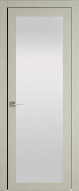 Межкомнатная дверь Tivoli З-2, цвет - Серо-оливковая эмаль (RAL 7032), Со стеклом (ДО)