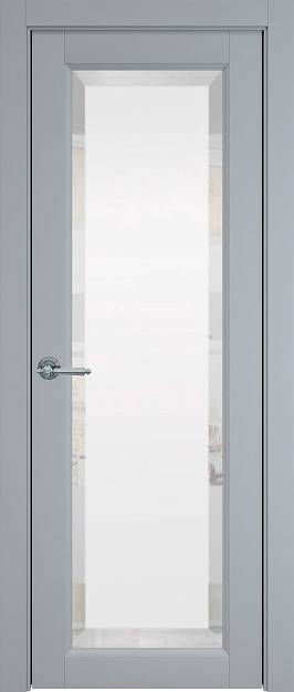 Межкомнатная дверь Domenica, цвет - Серебристо-серая эмаль (RAL 7045), Со стеклом (ДО)
