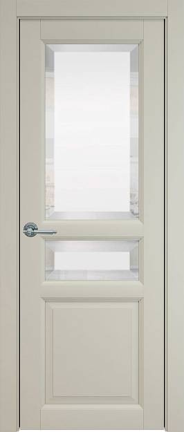 Межкомнатная дверь Imperia-R, цвет - Серо-оливковая эмаль (RAL 7032), Со стеклом (ДО)