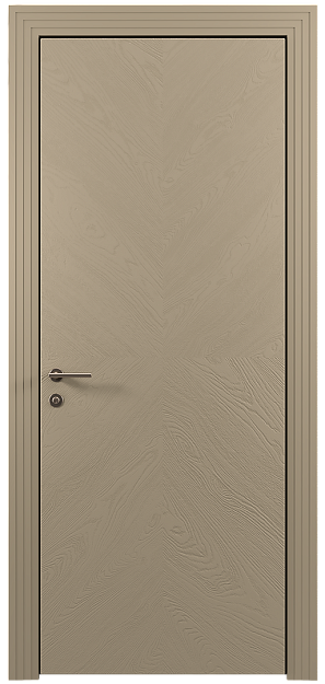 Межкомнатная дверь Tivoli И-1, цвет - Серое Льняное волокно эмаль по шпону (RAL 075-70-10), Без стекла (ДГ)