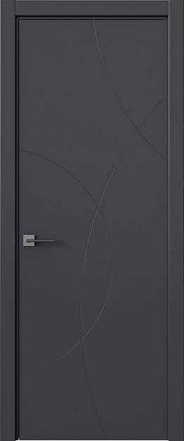 Межкомнатная дверь Tivoli Б-5, цвет - Графитово-серая эмаль (RAL 7024), Без стекла (ДГ)
