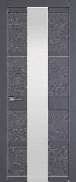 Межкомнатная дверь Tivoli Ж-2, цвет - Графитово-серая эмаль-эмаль по шпону (RAL 7024), Со стеклом (ДО)