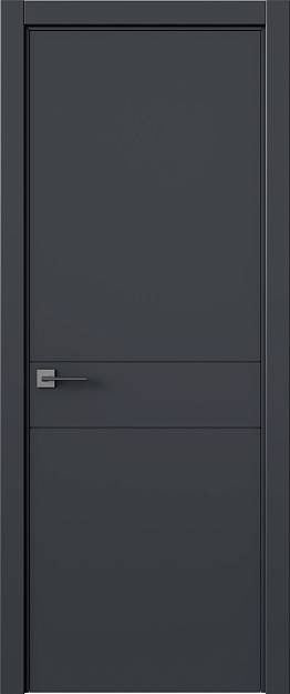 Межкомнатная дверь Tivoli И-2, цвет - Графитово-серая эмаль (RAL 7024), Без стекла (ДГ)