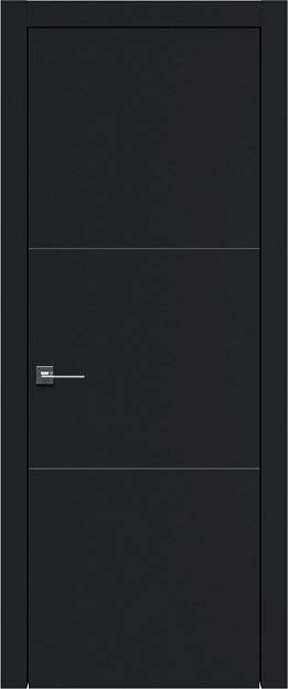 Межкомнатная дверь Tivoli В-3, цвет - Черная эмаль (RAL 9004), Без стекла (ДГ)