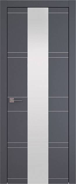 Межкомнатная дверь Tivoli Ж-2, цвет - Антрацит ST, Со стеклом (ДО)