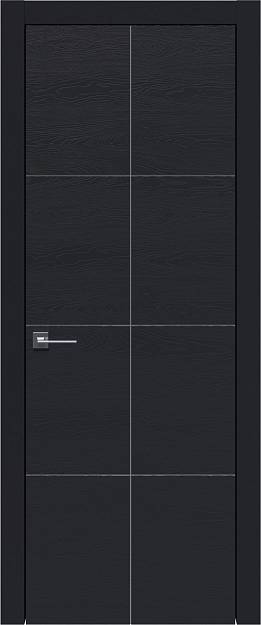 Межкомнатная дверь Tivoli Л-2, цвет - Черная эмаль по шпону (RAL 9004), Без стекла (ДГ)