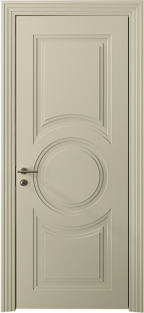 Межкомнатная дверь Ravenna Neo Classic Scalino, цвет - Серо-оливковая эмаль (RAL 7032), Без стекла (ДГ)