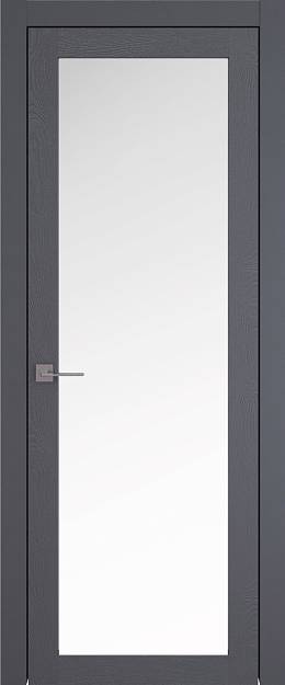 Межкомнатная дверь Tivoli З-5, цвет - Графитово-серая эмаль по шпону (RAL 7024), Со стеклом (ДО)