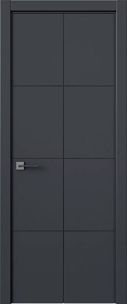 Межкомнатная дверь Tivoli Л-2, цвет - Графитово-серая эмаль (RAL 7024), Без стекла (ДГ)
