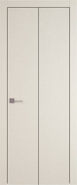 Межкомнатная дверь Tivoli А-1 Книжка, цвет - Жемчужная эмаль по шпону (RAL 1013), Без стекла (ДГ)