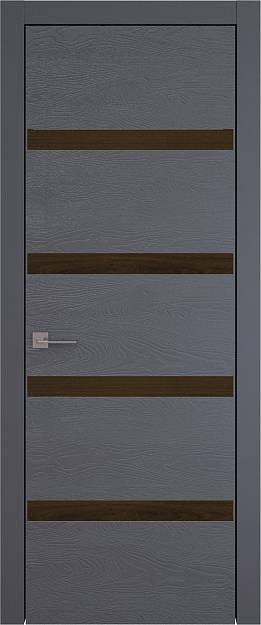 Межкомнатная дверь Tivoli Д-4, цвет - Графитово-серая эмаль по шпону (RAL 7024), Без стекла (ДГ)