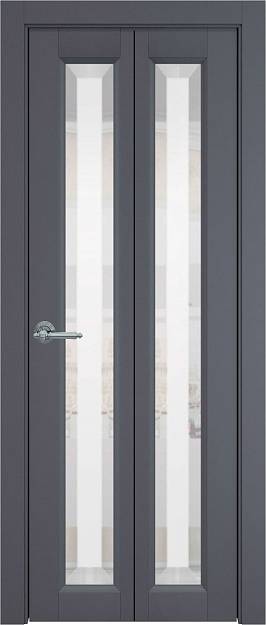 Межкомнатная дверь Porta Classic Domenica, цвет - Антрацит ST, Со стеклом (ДО)