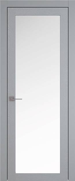 Межкомнатная дверь Tivoli З-5, цвет - Серебристо-серая эмаль по шпону (RAL 7045), Со стеклом (ДО)