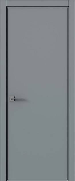Межкомнатная дверь Tivoli А-2, цвет - Серебристо-серая эмаль (RAL 7045), Без стекла (ДГ)