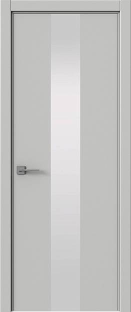 Межкомнатная дверь Tivoli Ж-5, цвет - Серая эмаль (RAL 7047), Со стеклом (ДО)