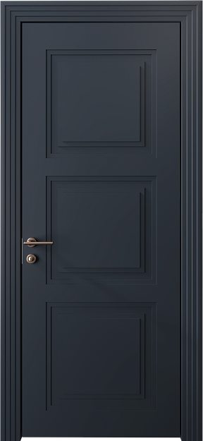 Межкомнатная дверь Millano Neo Classic Scalino, цвет - Графитово-серая эмаль (RAL 7024), Без стекла (ДГ)