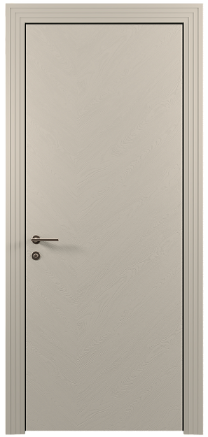 Межкомнатная дверь Tivoli Л-1, цвет - Жемчужная эмаль по шпону (RAL 1013), Без стекла (ДГ)