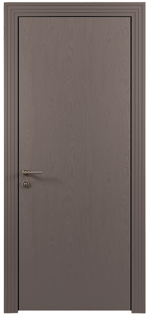 Межкомнатная дверь Tivoli А-1, цвет - Теплый Серый эмаль по шпону (RAL 040-60-05), Без стекла (ДГ)