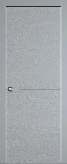 Межкомнатная дверь Tivoli Г-2, цвет - Серебристо-серая эмаль по шпону (RAL 7045), Без стекла (ДГ)