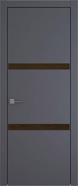 Межкомнатная дверь Tivoli В-4, цвет - Графитово-серая эмаль (RAL 7024), Без стекла (ДГ)