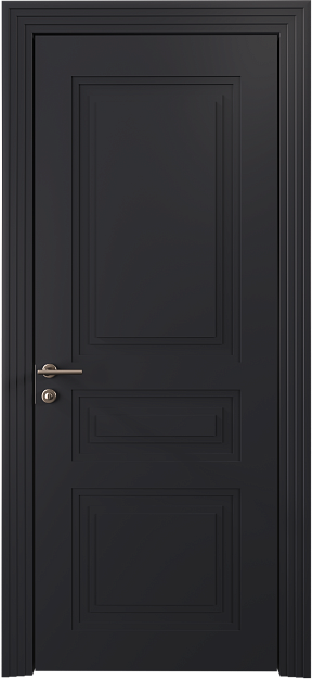 Межкомнатная дверь Imperia-R Neo Classic Scalino, цвет - Черная эмаль (RAL 9004), Без стекла (ДГ)