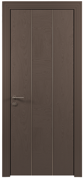 Межкомнатная дверь Tivoli Б-1, цвет - Коричневый Тик эмаль по шпону (RAL 050-50-10), Без стекла (ДГ)