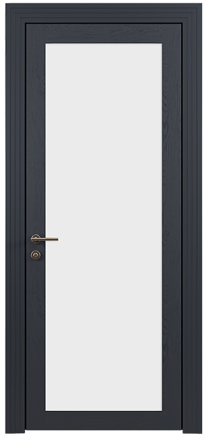Межкомнатная дверь Tivoli З-1, цвет - Графитово-серая эмаль по шпону (RAL 7024), Со стеклом (ДО)