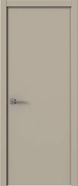 Межкомнатная дверь Tivoli А-2, цвет - Серо-оливковая эмаль (RAL 7032), Без стекла (ДГ)